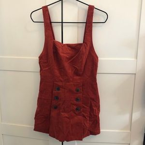 Urban Outfitters (BDG) Rust Corduroy Skort Romper